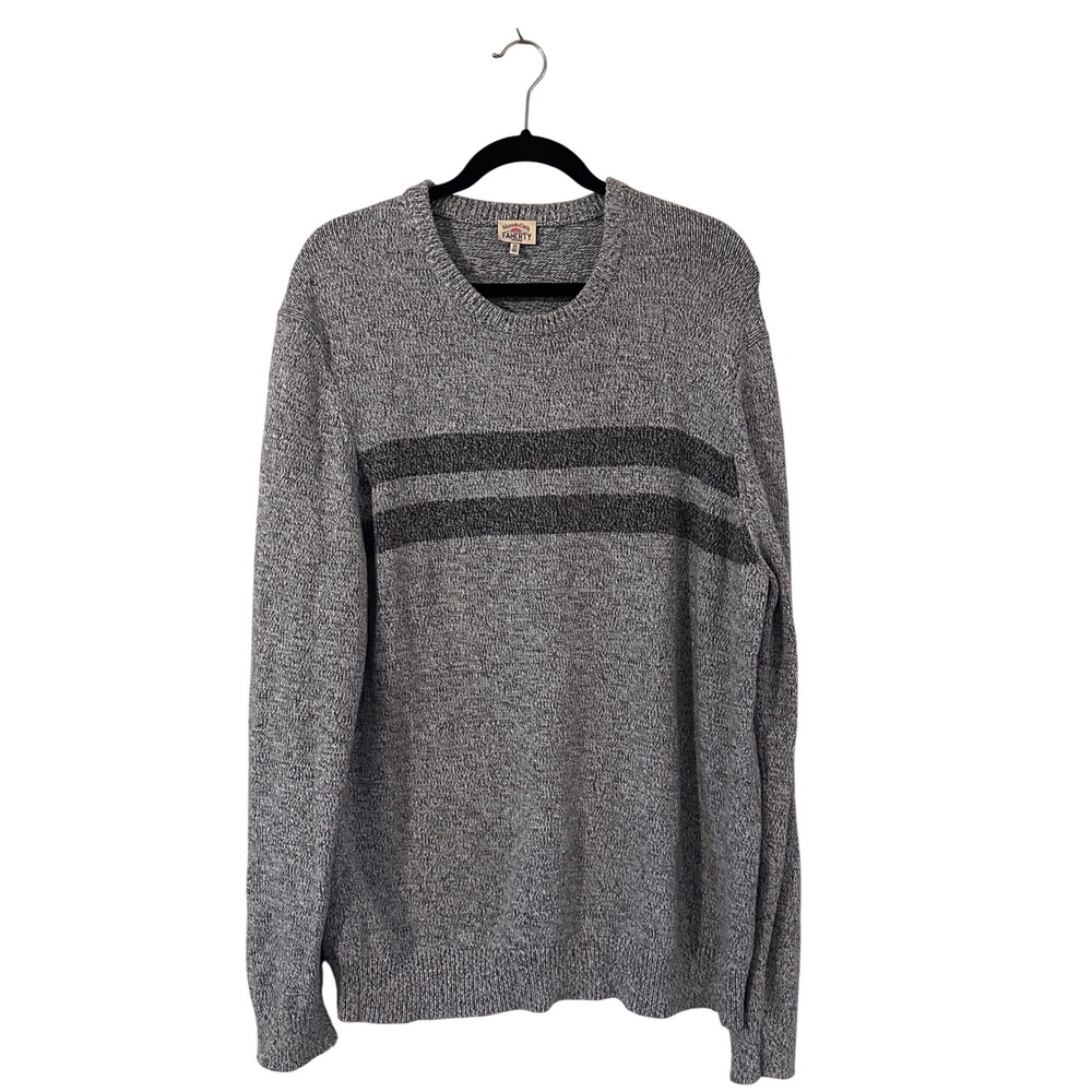 FAHERTY BRAND Mens Gray Speckled Crew Neck Long Sleeve Sweater XXL Winter Preppy